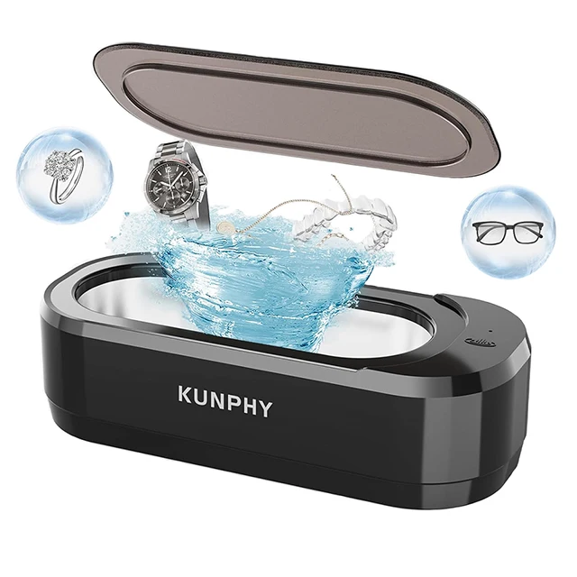 KUNPHY Ultrasonic Jewelry Cleaner 12oz 46KHz Professional Sonic Cleaner with One-Touch Operation Sonic Cleaner for Rings Glasses image 7