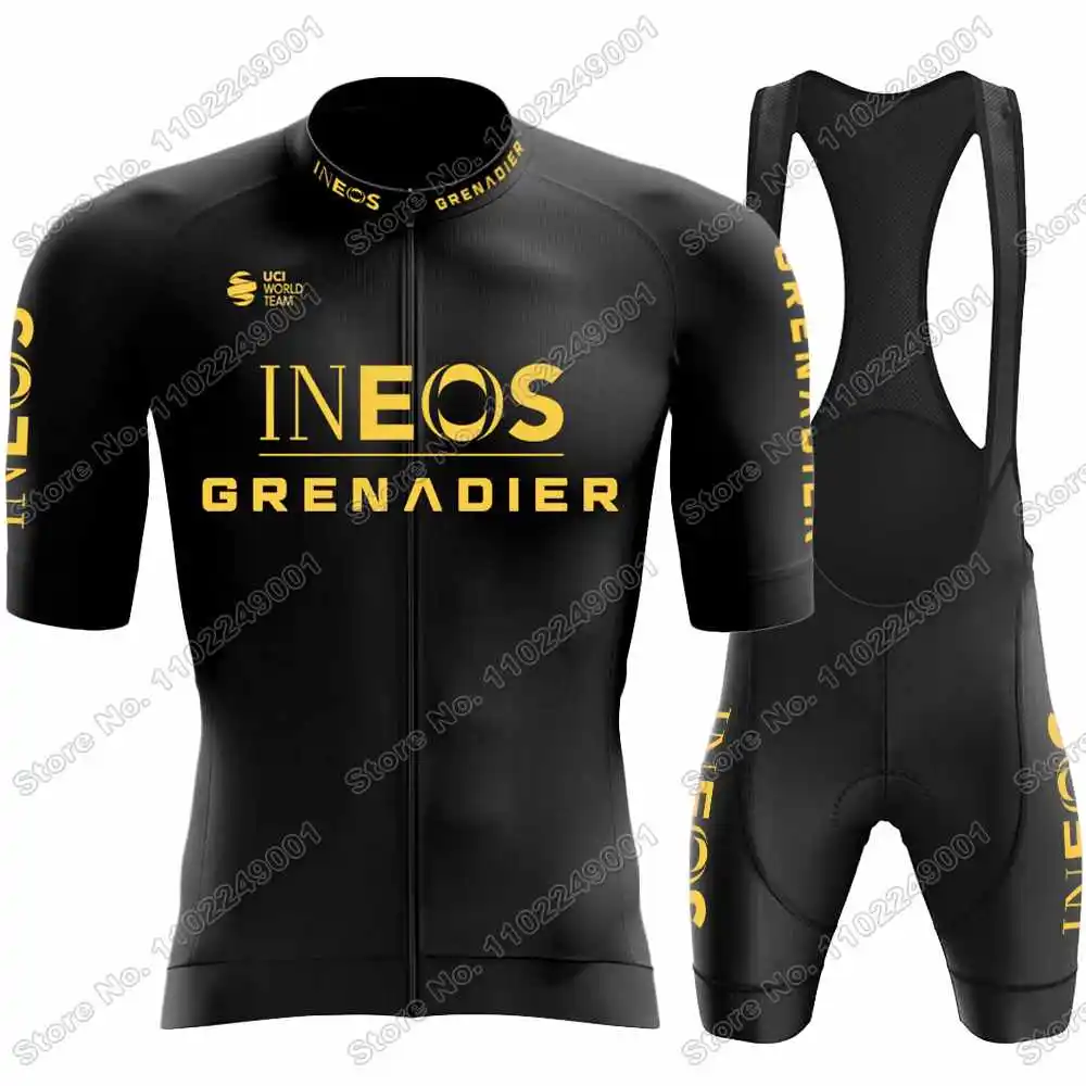 Team INEOS GRENADIERS 2023 Cycling Clothing Golden Cycling Jersey