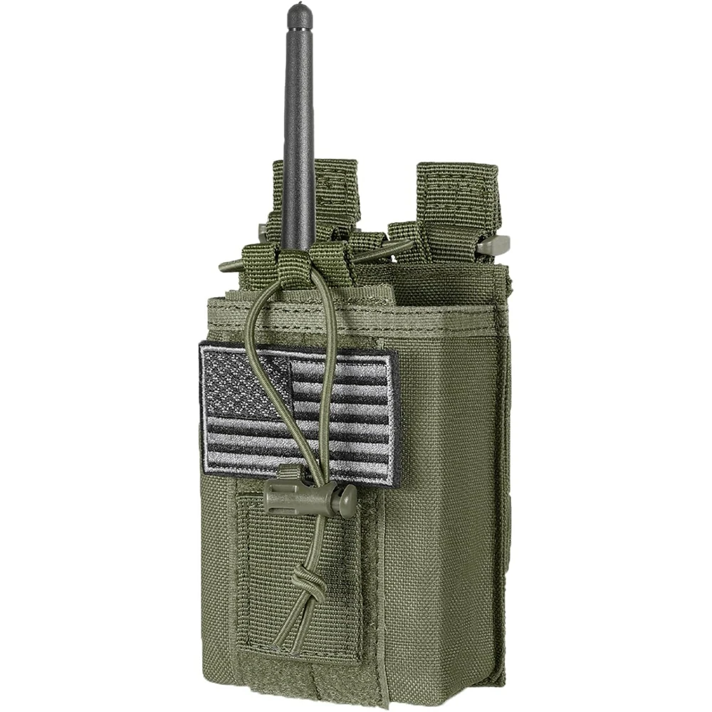 Universal Tactical Heavy Duty Radio Holster Pouch with Badge
