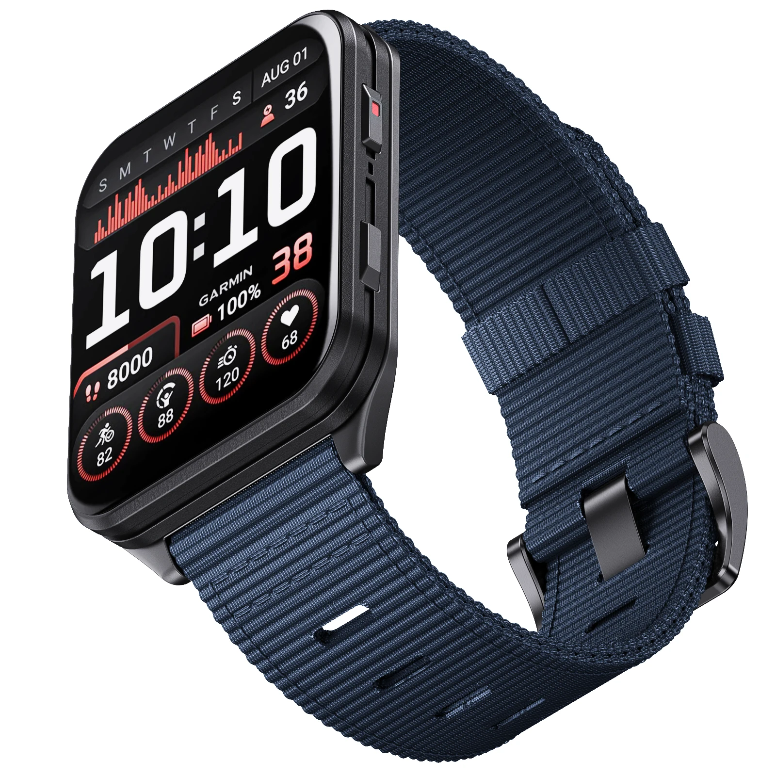 Durable Nylon Sport Watch Band - 24mm Replacement Strap Bracelet