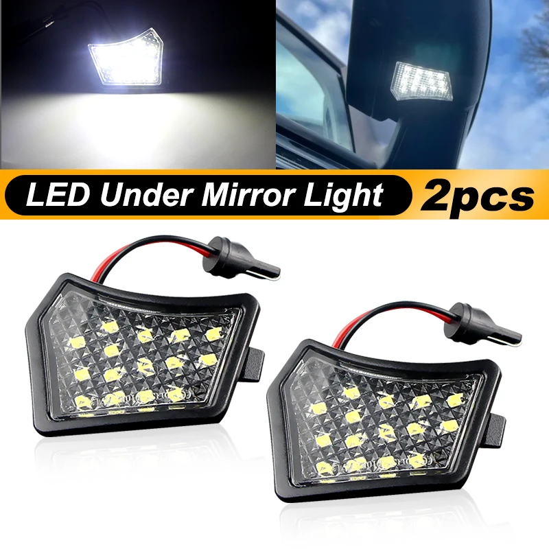 6000K LED Sotto Laterale Specchio Luce Pozzangia Lampade Per Jaguar XJ XF XK/XKR XE Volvo V40 V50 C30 C70 S40 S60 S80 V50 V70 XC70 XC90