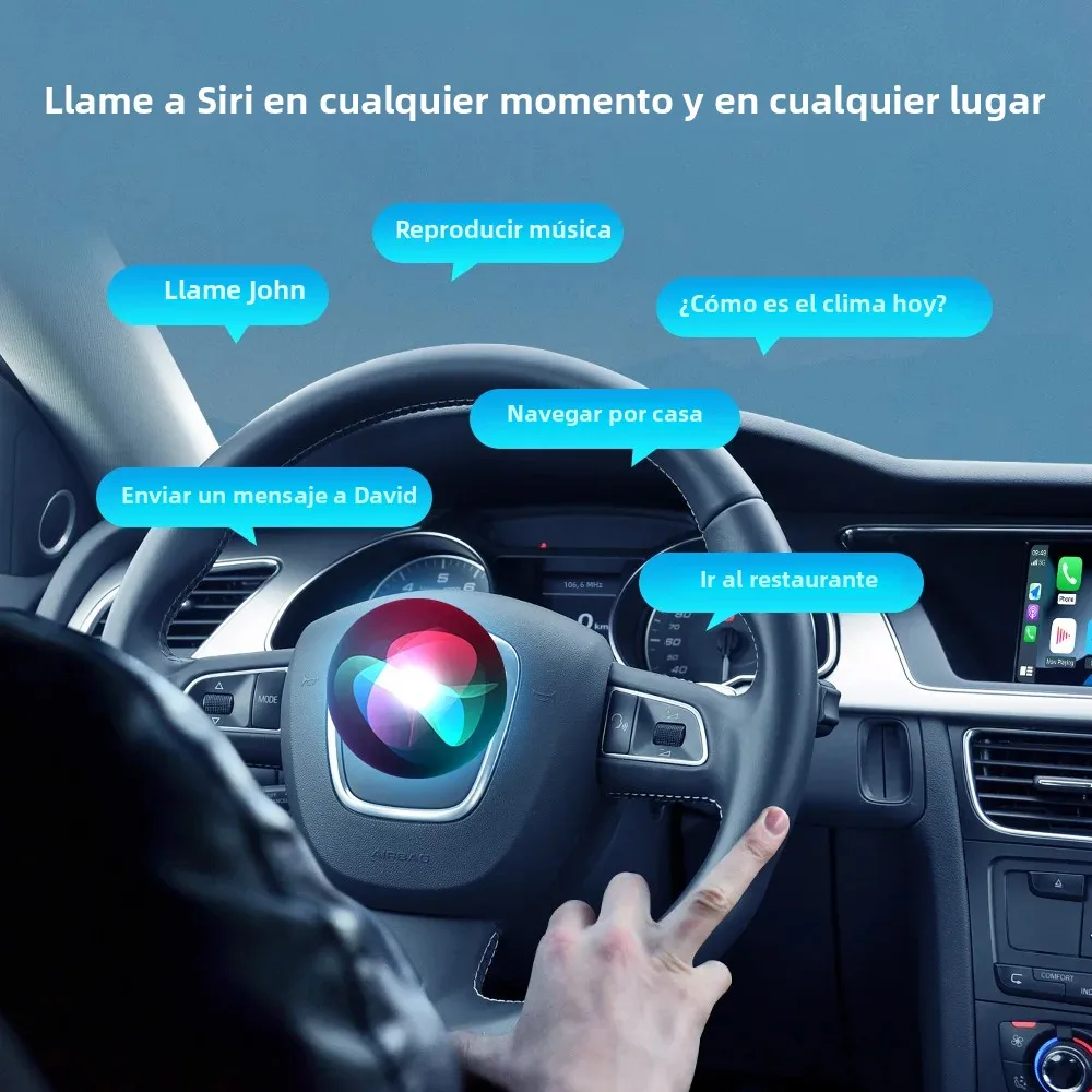 CarPlay inalámbrico Android Auto para Audi A4 A5 Q5 S5 B8 2008-2016 con 3G MMI, modelo con enlace de espejo AirPlay Multimedia frontal/vista 5