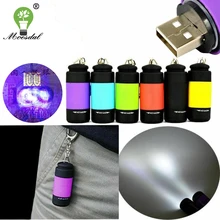 

Super Bright Mini LED Flashlight High Hardness ABS Waterproof USB Direct Charging Portable Key Flashlight Multi-color Optional