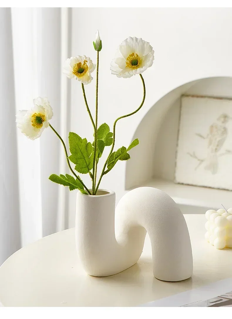 Artistic Curved Ceramic Vase