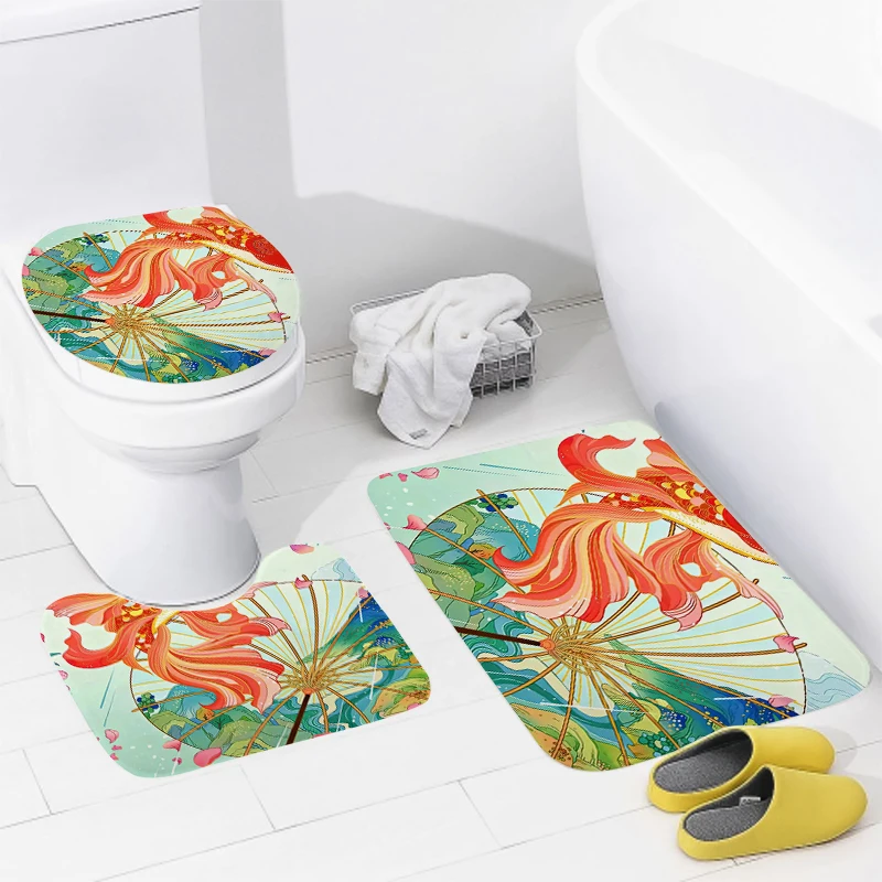 home bathroom floor mats Modern Nordic style Bath Foot mat modern bathroom accessories rug Toilet mat Bathtub anti-slip carpet 4