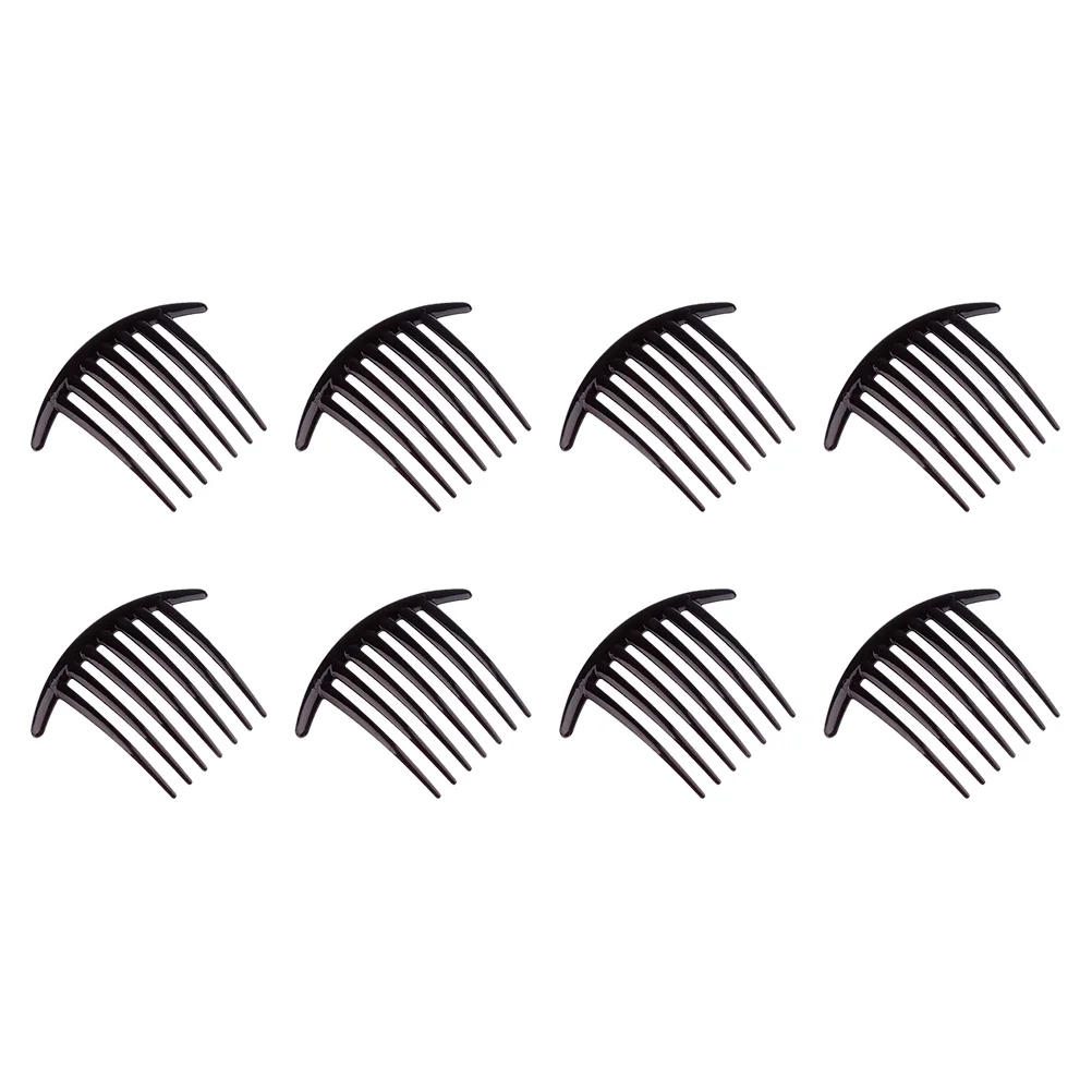 

8 Pcs Black Plastic Hair Comb Styling Side Combs Tooth Supplies Clip for