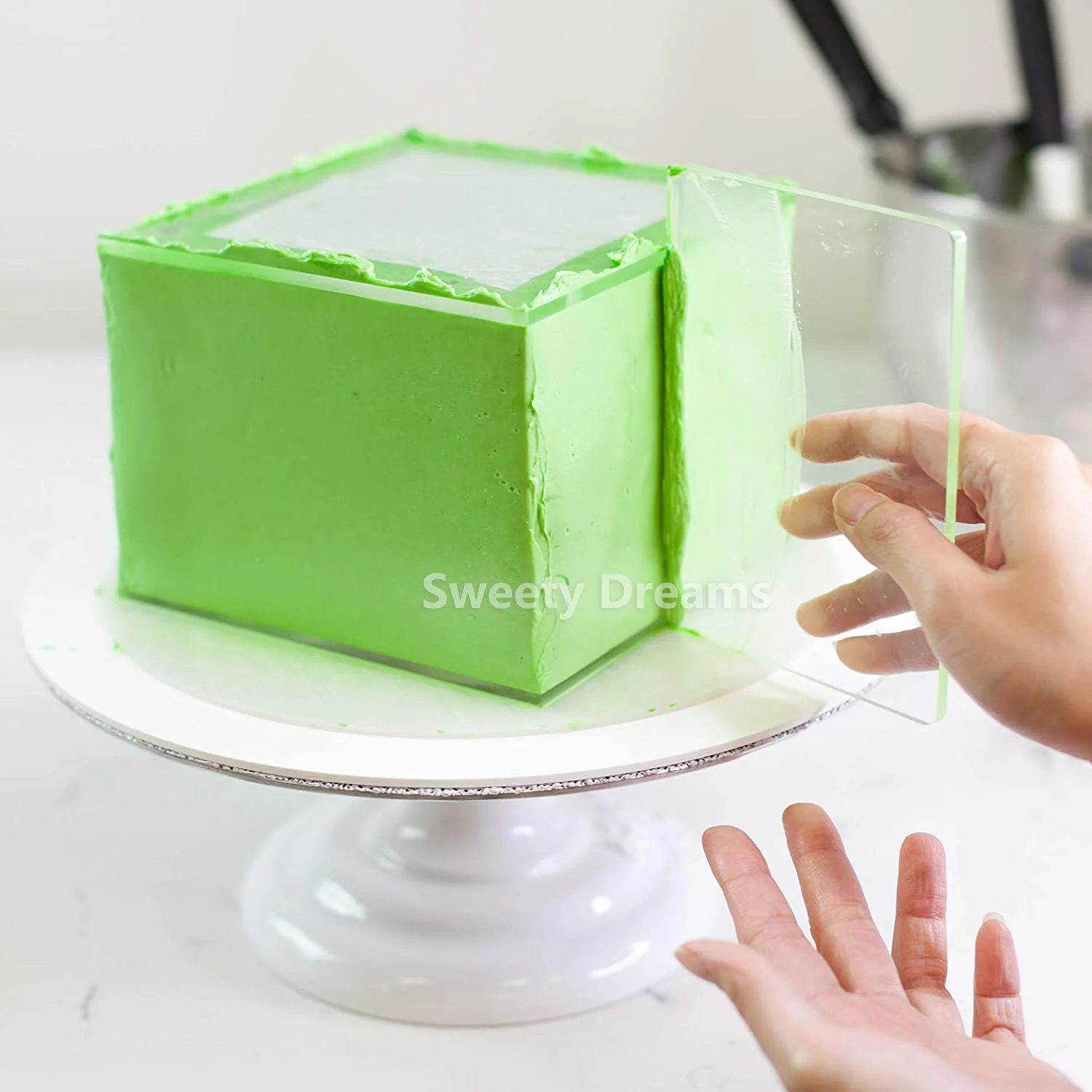 Acrylic Square Cake Disks Tall Double Barrel Cake Acrylic Disc Layer DIY Art Blank Board Topper Baking decoration Tool