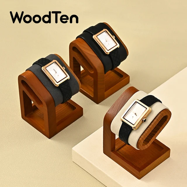 WoodTen – présentoirs de montres en bois massif, Base de montre, collier, Bracelet, organisateur, support de bracelet, chouchou, bandeau, vitrine 1