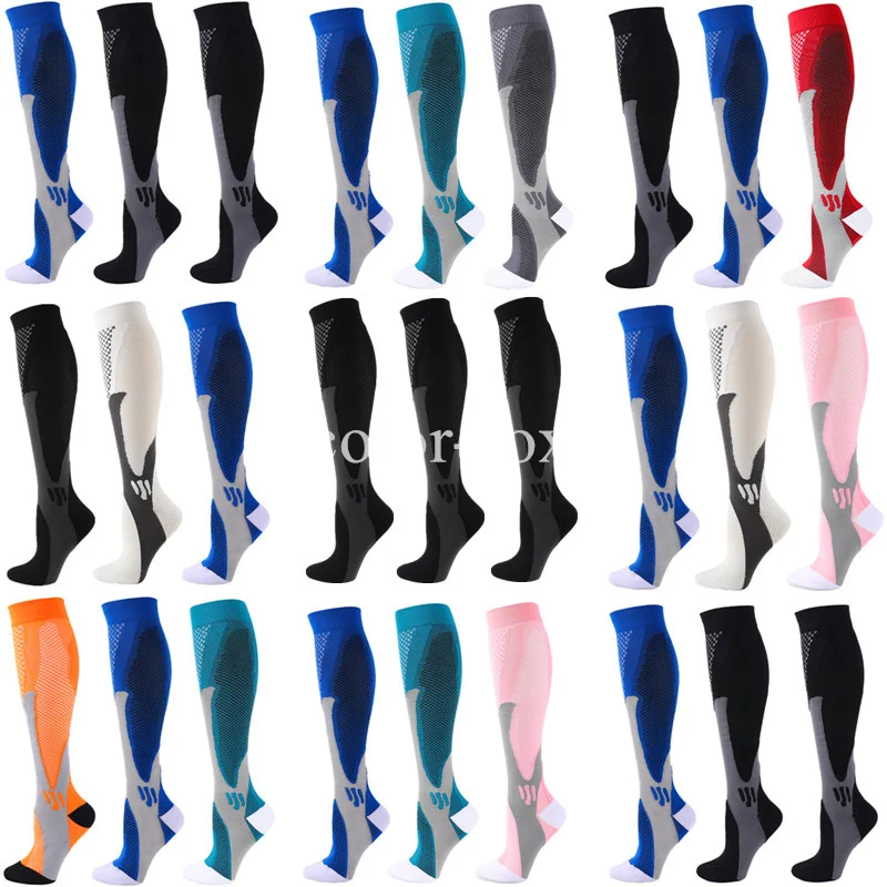 3 Pairs Lot Pack Compression Socks Football Socks Anti Slip Soccer