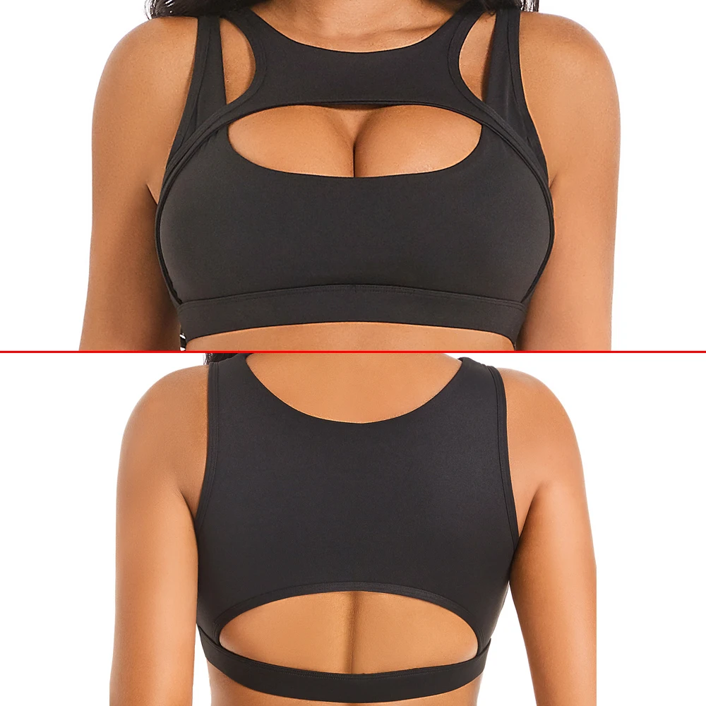 Removable Cups Sports Bra Shockproof Running Fitness Anti-sagging Upper Collection Soft Support High-strength Women's Yoga Vest 2