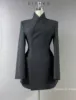 EOEN Autumn Vintage Senior Sense V-neck Big Pocket Design Waist Slimming Mid-length Suit Jacket Women 2024 New Fashion 2