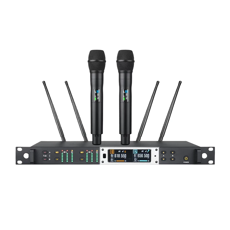 Wireless Microphone Paulkitson Mk199B UHF Automatic Frequency Search Cordless Handheld for Stage Churches