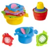 Toddler Stacking Bath Toys, Random Colors Cups Basket Summer Water Bathroom Beach Game Gifts for Boys and Girls Some Part Random 1