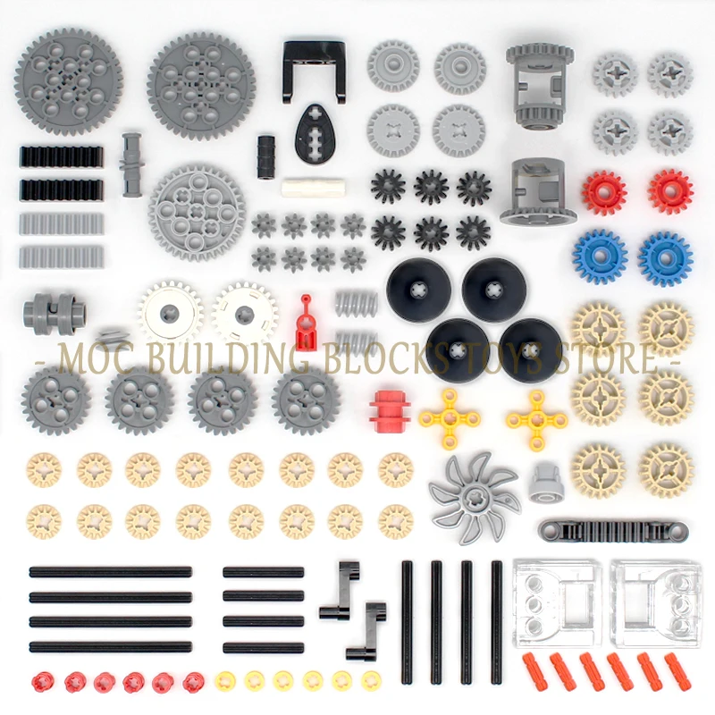 117PCS 하이테크 플라스틱 빌딩 블록 벽돌 자동차 기어 링크 Liftarm 빔..