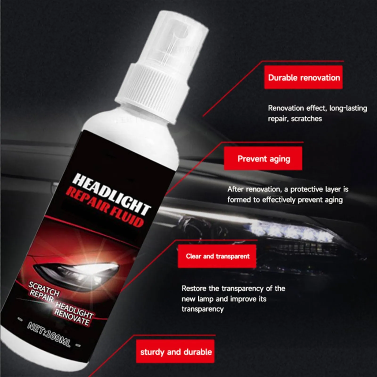 Ceramic Headlight Restoration Guaranteed To Last Your Vehicle Brings Headlight Back To Condition 3 Steps No Power Tools Required headlight restoration