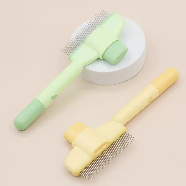 1/2PCS Pet Brush Dog Cat Fur Flash Brush for Long Short Hair Self-Cleaning Pet Comb for Removes Knots and Loose Hair Animal Comb 5