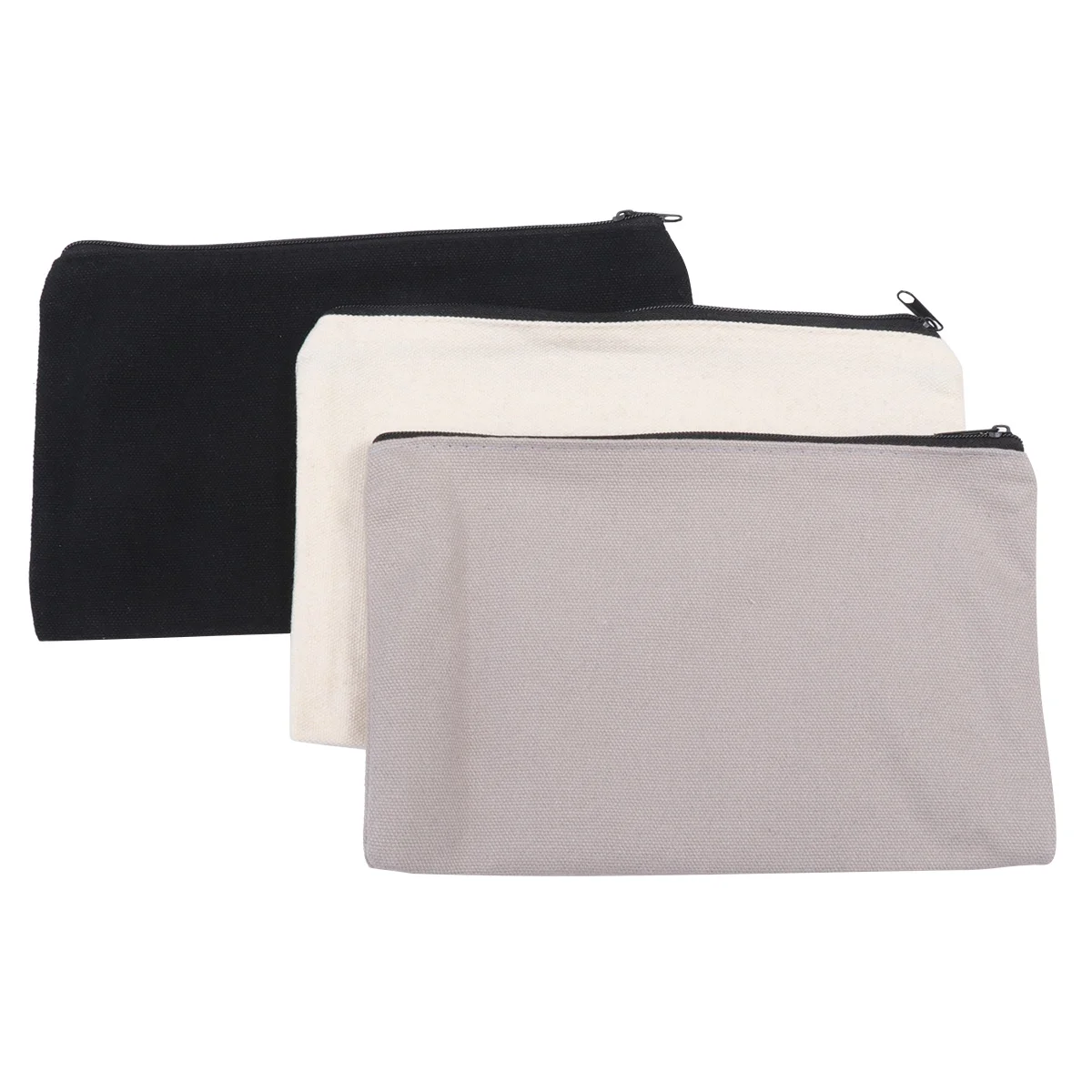 

12 PCS Graffiti Coloring Pencil Case Bag Canvas Storage Makeup Bags Zipper