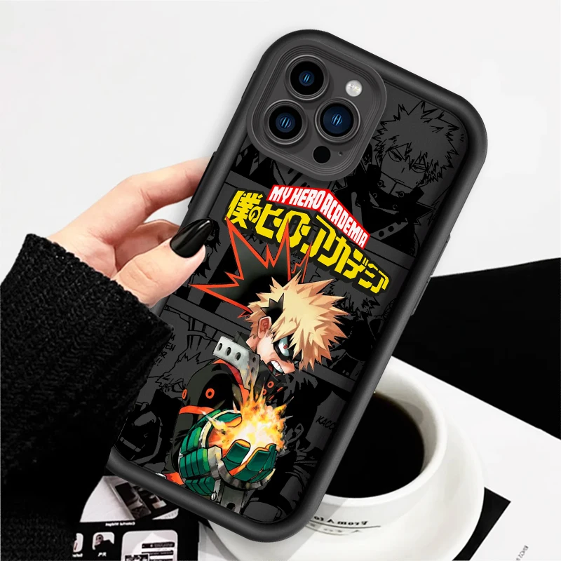 thumbnail image 1 of My Hero Academia-Funda de teléfono con escalera de Ojos de Anime para Apple, iPhone 15, 14, 13, 12, 11, XS, XR, X Pro Max Plus, 1 of 5