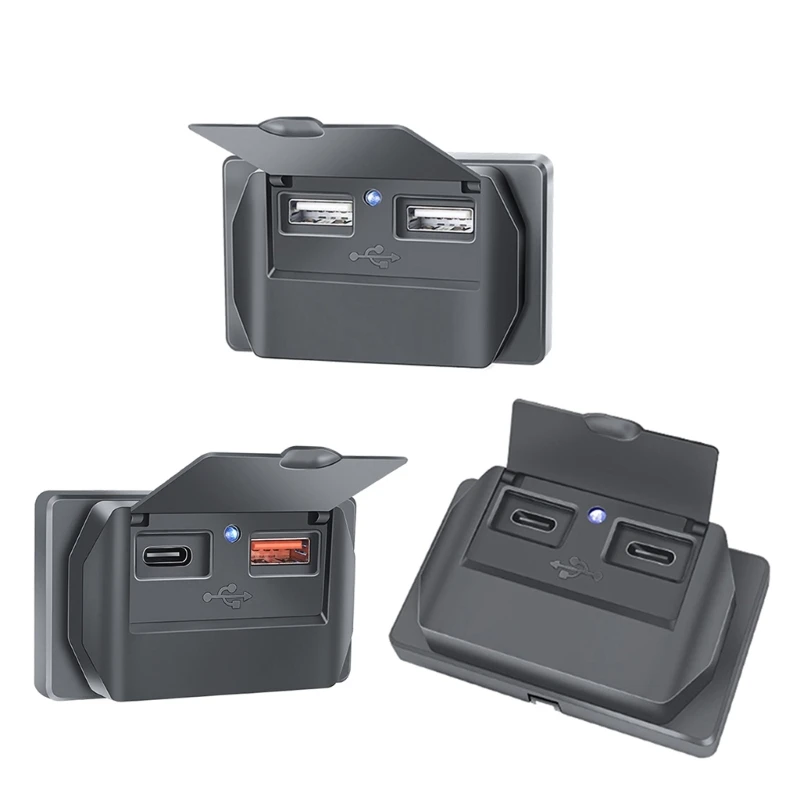 

094D RVs USB-розетка, PD Type (USB и быстрая зарядка USB-порт QC3.0 12 В/24 В Настенное USB-разъем для крепления на панели