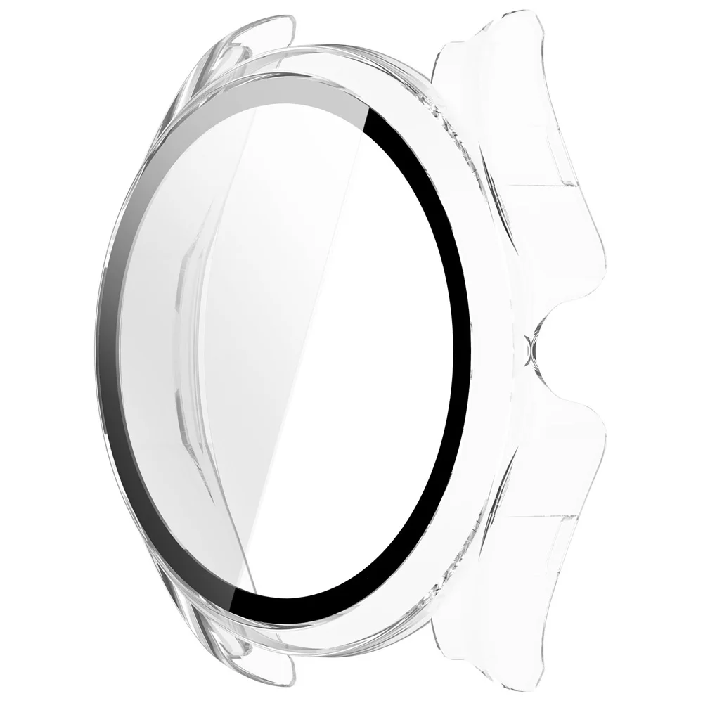 Premium Tempered Glass & Protective Hard Shell Case for Smartwatch - Full Screen Protector Cover Guard