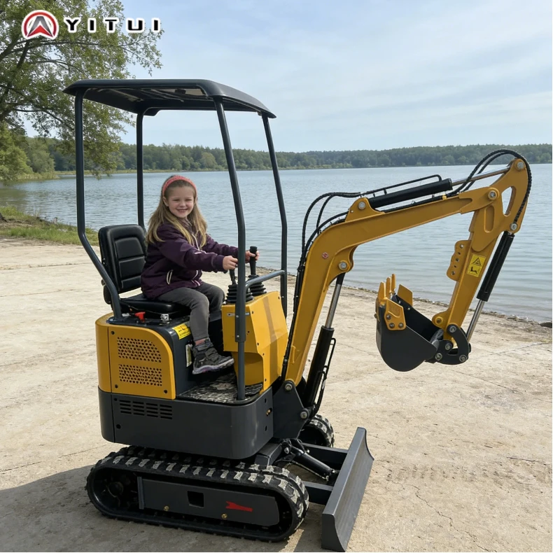 2026 Portable Mini Excavator 1.2-Ton Powered Hydraulic Digger Farm & Agriculture Digging Tool Foldable Boom Customized