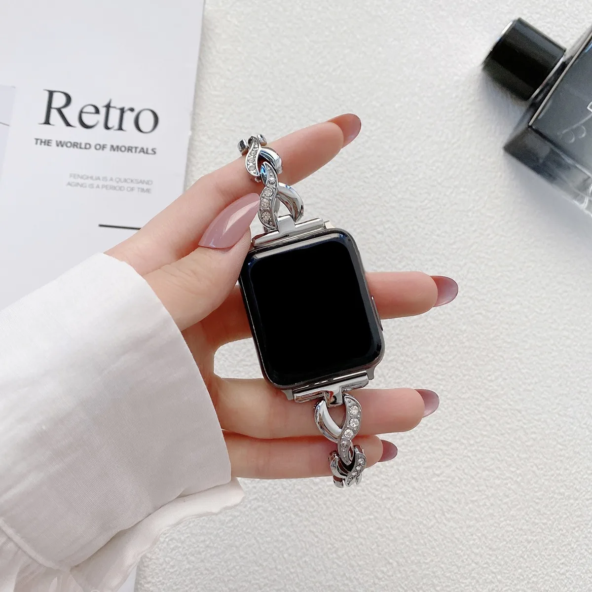 Bracelet de montre en acier inoxydable pour iWatch Ultra 2 Series 10/9/8/7/6/5 Bracelet de montre tendance 42/44/45/46/49 mm 38/40/41 mm_voghion.com