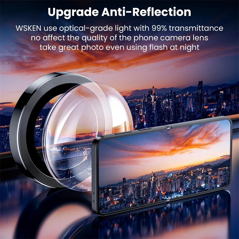 Premium Metal Camera Lens Protector with Tempered Glass Screen Film - Full Coverage for Samsung Galaxy Z Flip Series