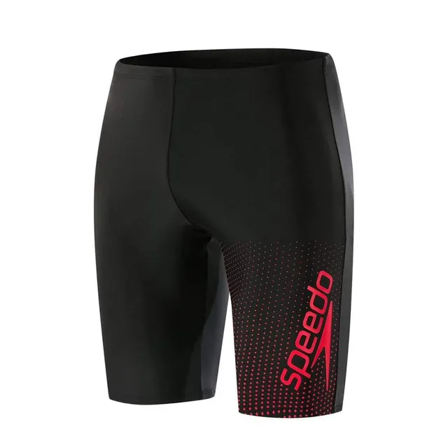 New Men's Swim Jammer Swimsuit Shorts Swimming Trunks Beach Tights Shorts Athletic Training Swimwear Summer Diving Surfing Pants 1