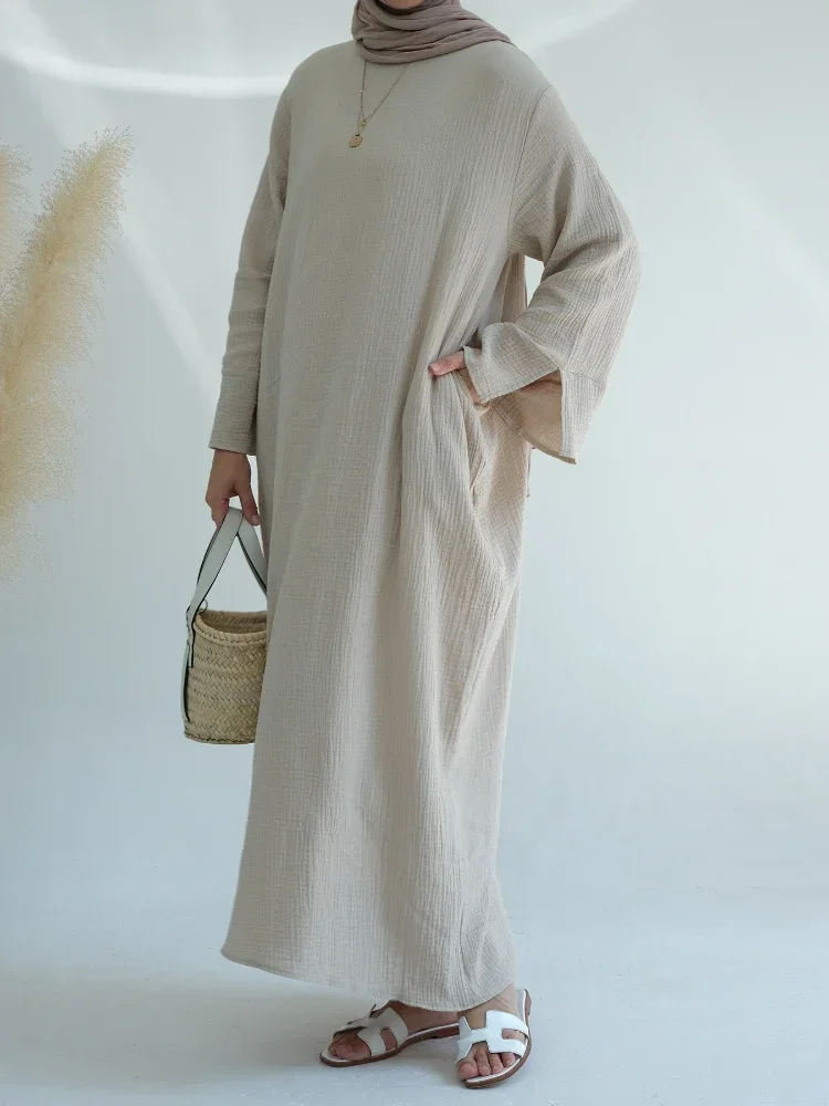 Eid Abito Abaya Musulmano Per Donna Manica Divisa Abiti Da Preghiera Modesti Jalabiya Marocco Abaya Caftano Islam Abiti Abito Lungo Arabo