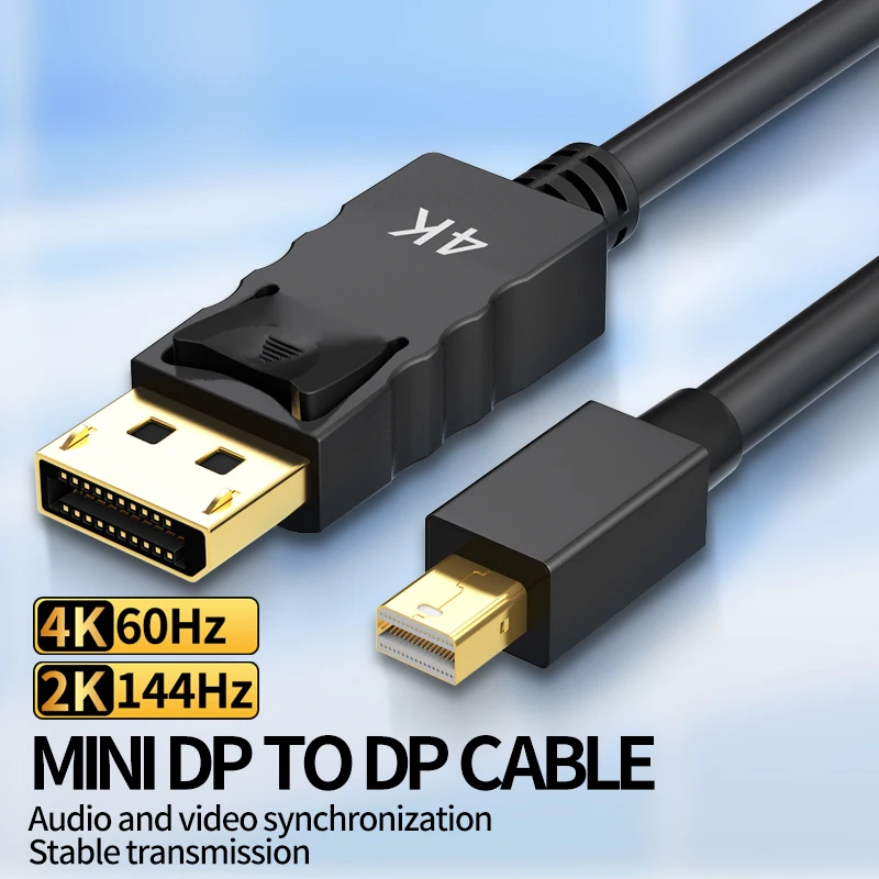 ミニ DP に DP ケーブル 4K 60Hz 2K 144Hz 1080P ディスプレイポートオス - オス MDP ディスプレイポート 1.2 ケーブルラップトッププロジェクターモニター用