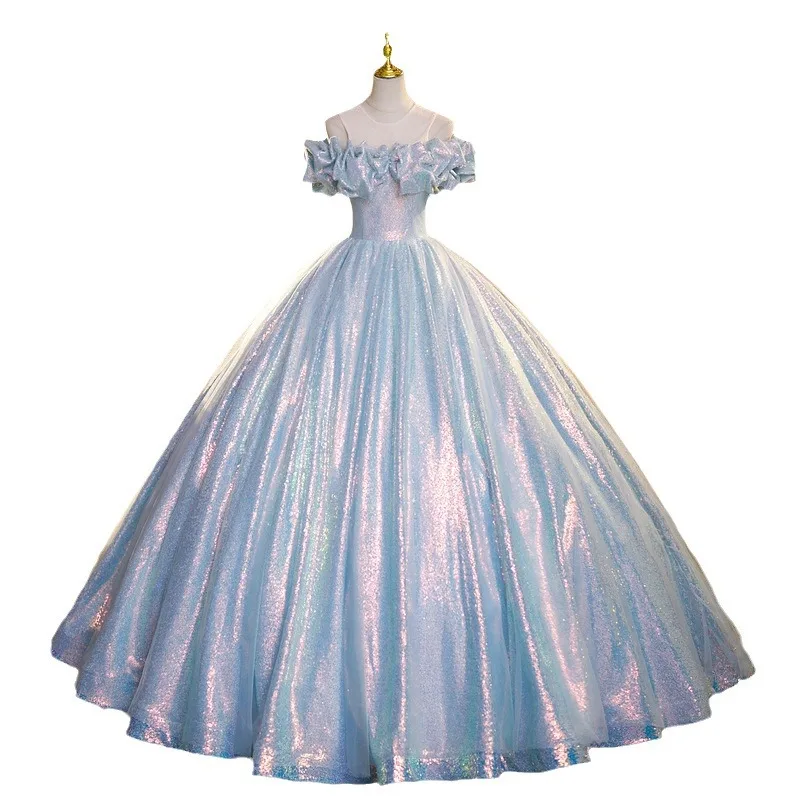 Cross-border foreign trade Tutu skirt adult performance costume bridal party fantasy sequin wedding dress evening dress ebay ama