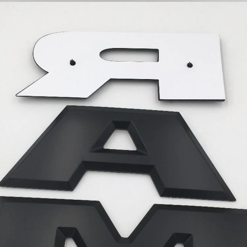 Tanie Ram Letter ABS Logo z włókna węglowego odznaka tył bagażnik z tyłu naklejka tylna sklep