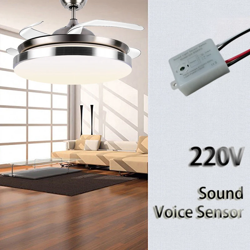 Intelligent Light Switch Sound Sensor Detector Smart Light Switches LED 220V Voice Motion Sensor Switch Auto On Off Smart Home 2