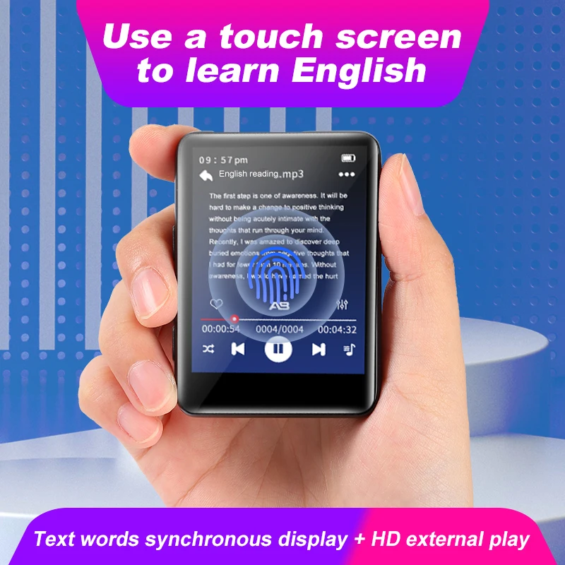 2.5 Inch Full Screen mp3mp4 Walkman Mini Bluetooth Portable Touch Screen mp5 Music Player