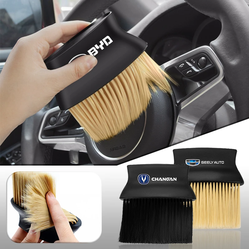 Car Dusting Soft Bristle Cleaning Brush Interior for MG 3 5 6 7 GT GS Hector HS ZS ZX EZS EHS 3SW MG3X Cross Phev Accessories custom car decals