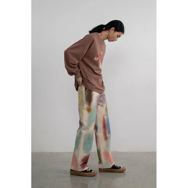 Wide Leg Pants Loose Straight Baggy Ruffian Versatile Japanese Streetwear