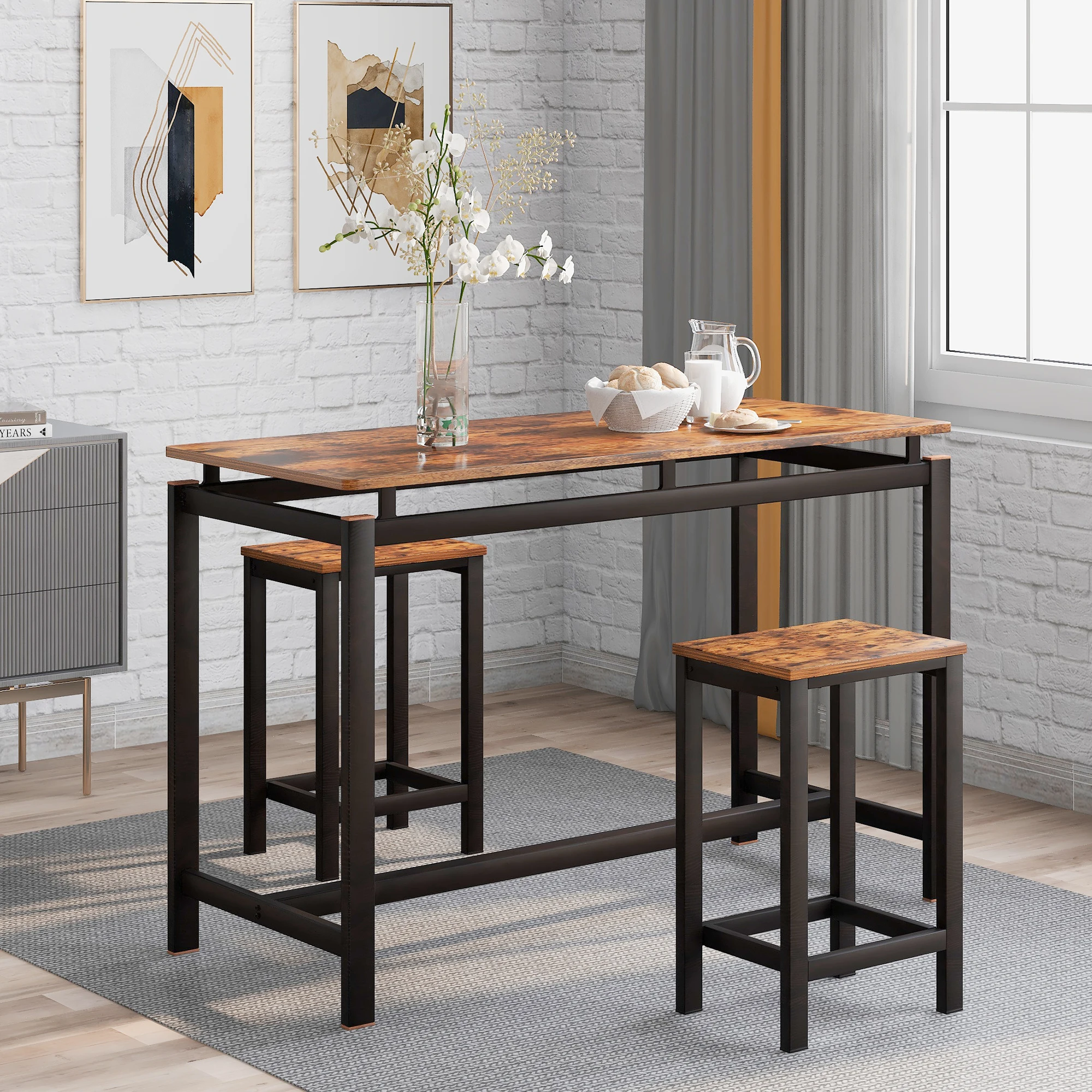 Dark Wood Kitchen Table