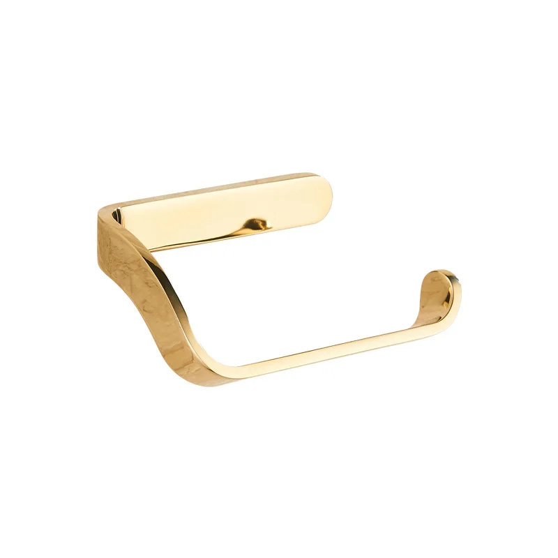 

Gold Toilet Paper Holder bathroom toilet roll paper holder Bathroom Accessories simple design one hand tear MJ