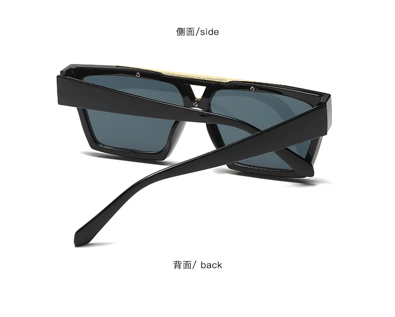 Neu eingetroffene Retro-Sonnenbrille für Damen und Herren, Vintage-Quadrat-PC-Rahmen, hochwertige Gläser, Sonnenbrillen für Frauen und Männer – Detail 12