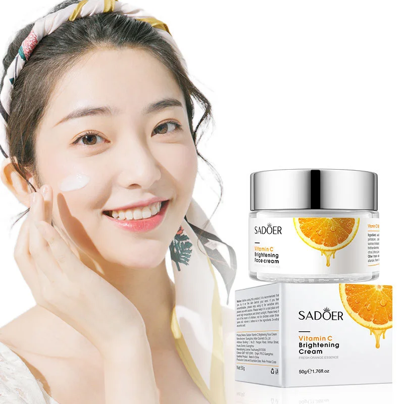 Vitamin C Refreshing Face Cream Moisturizing Anti-aging Brighten Skin Hydrating Day Creams VC Facial Cream Beauty Face Care blossoming beauty hydrating