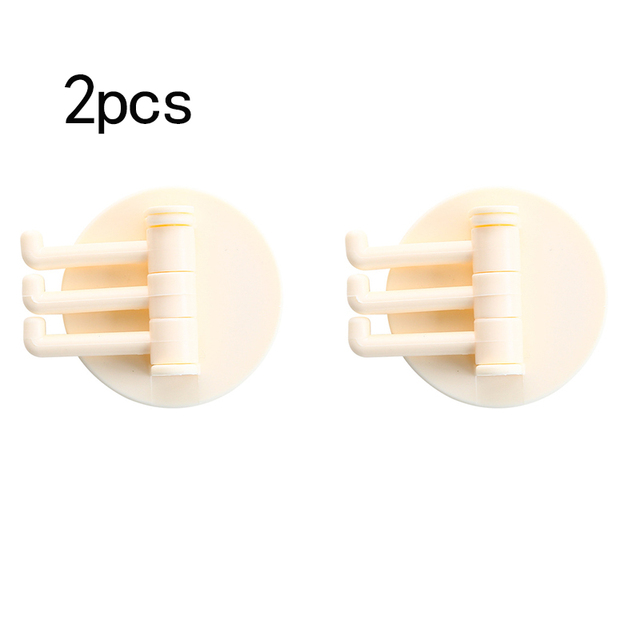 Branch Rotatable Seamless Adhesive Hook Strong Bearing Stick Hook Kitchen Wall Hanger Bathroom Kitchen supplies Hooks