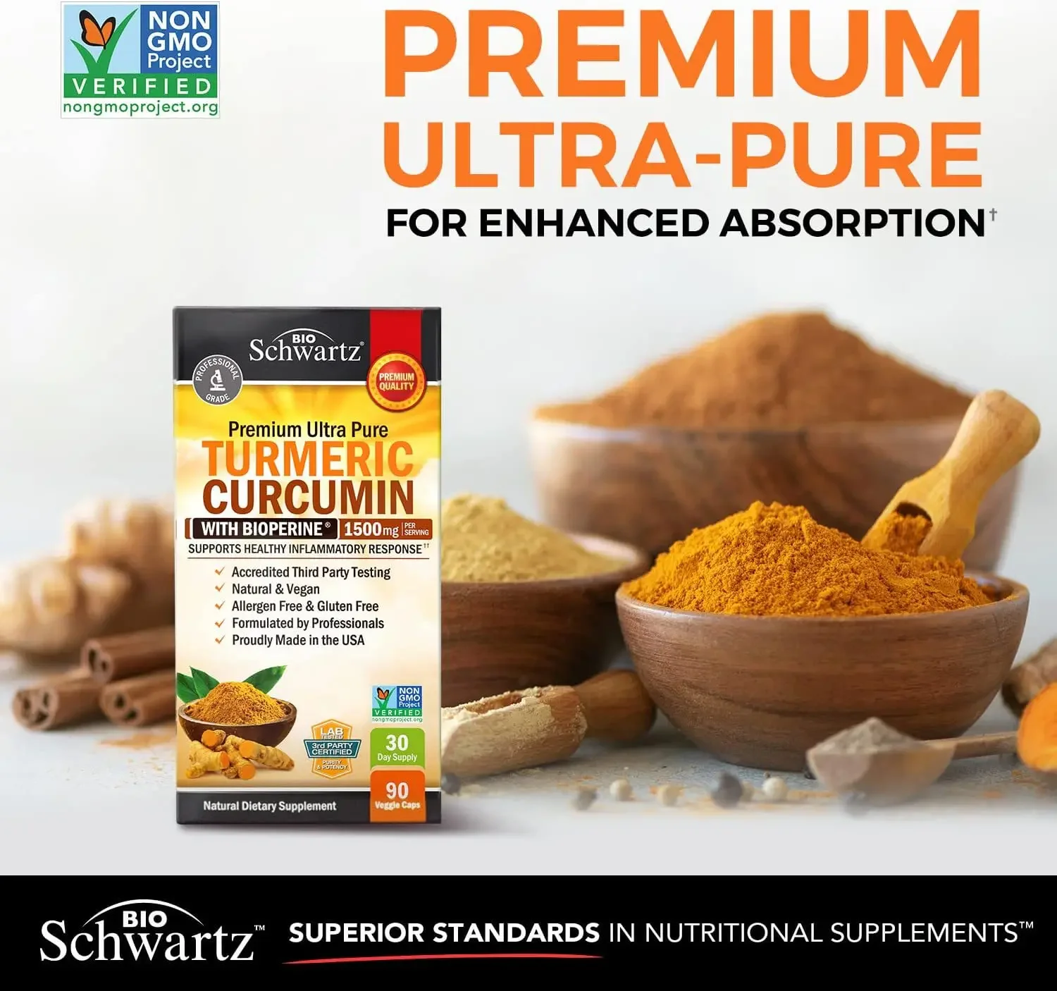 1 bottle of curcumin capsules as a natural dietary supplement to promote health