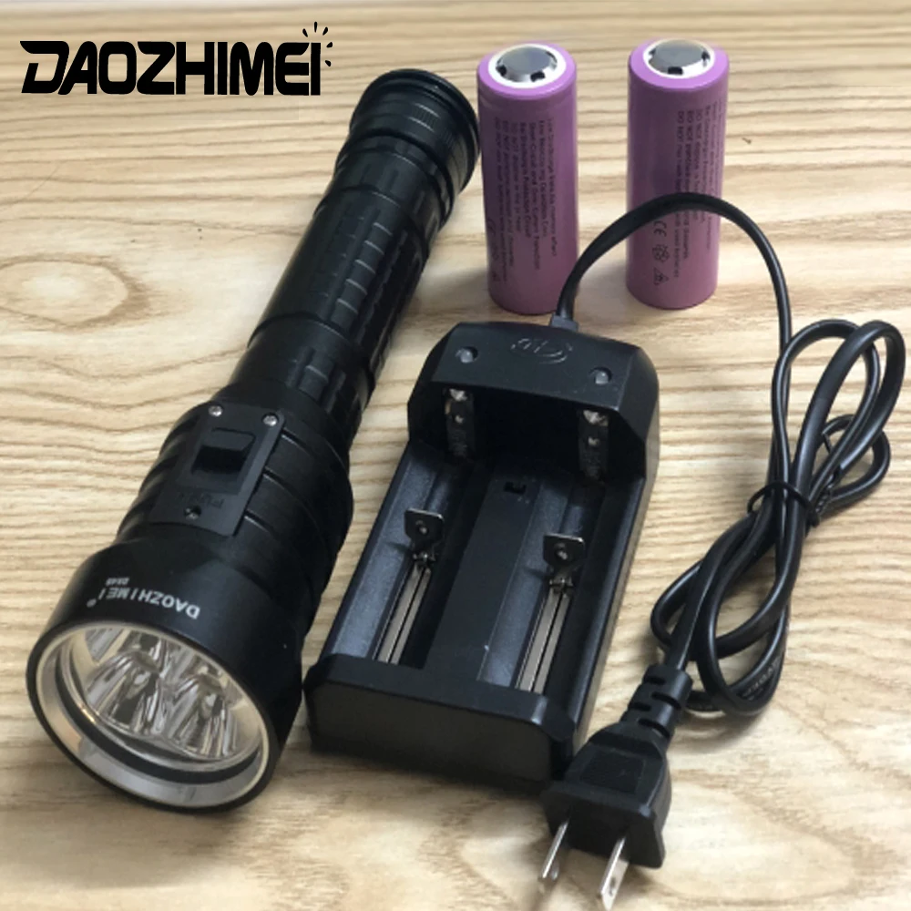 4000 Lumens DX4S LED Diving Flashlight Yellow/White IPX8 Waterproof 4*XM-L L2 Underwater 100m Outdoor Submarine Lamp