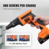 VEVOR Drywall Screw Gun 20V Max Drywall Screwgun 4200RPM Brushles Cordless Drywall Gun Kit Reverse Adjustable Built-in LED Light 3