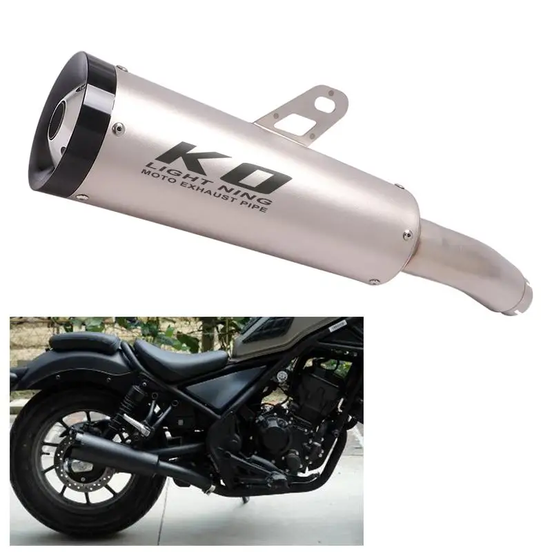 

51MM For Honda CM300 Rebel500 2017-2022 Slip On Motorcycle Exhaust Pipe Muffler Mid Link Pipe Escape Connect Tube Stainles Steel
