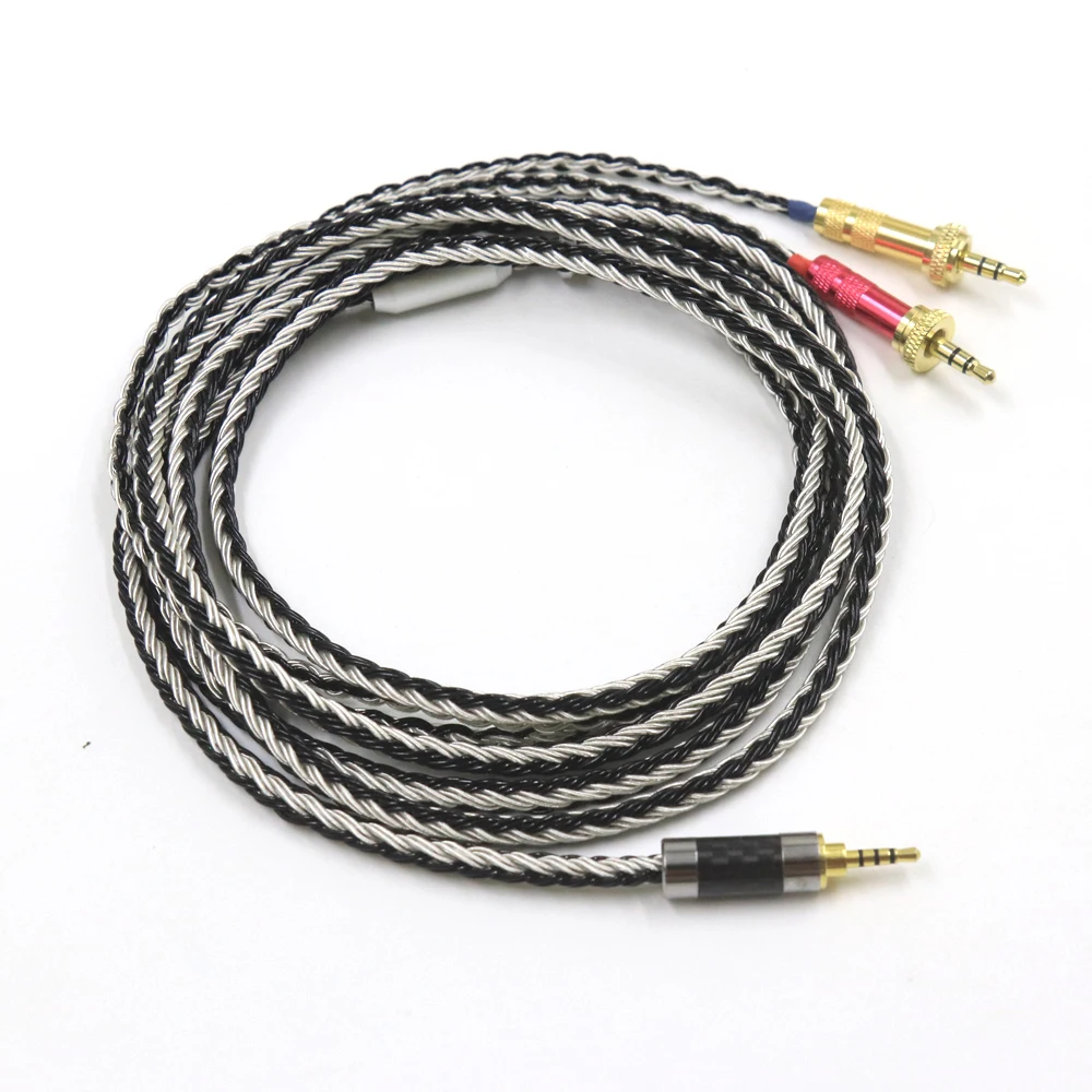 Cavo Di Aggiornamento Per Cuffie Placcato Argento A 16Core Per Sundara Aventho Focal Elegia T1 T5P Mdr-Z He400S D7200 9200