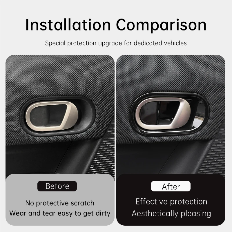 Car Inner Door Handle Bowl Cover Trim Decoration Shell For Mini Cooper F65 F66 F67 2024 2025 Fuel Version Interior Accessories 2