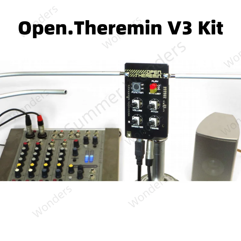 Theremin Kit Musical com Antena Arduino Uno Cabo Usb Instrumento Eletrônico Pronto para ir Personalização Personalizada - Imagem 5