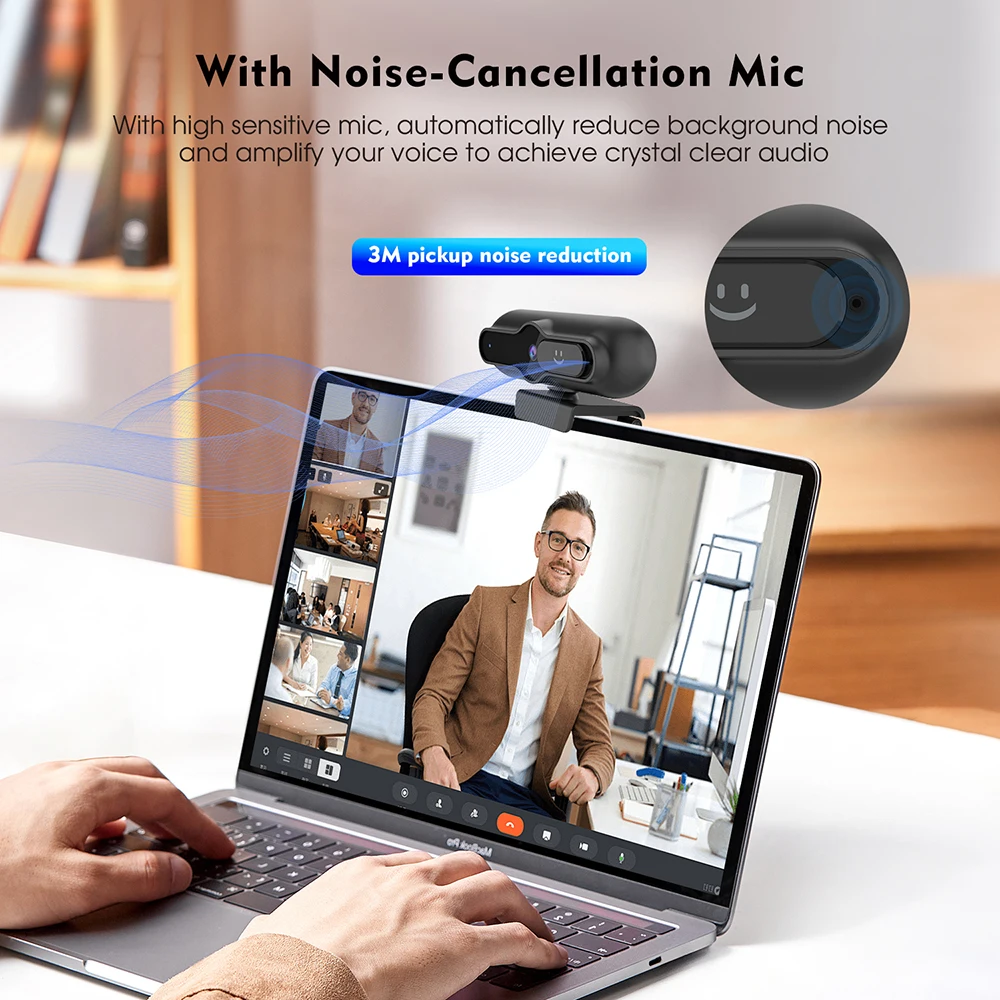 TOALLIN mini usb Camera Streaming Webcam 4K UHD, Auto Focus Web Camera with Noise Cancelling Microphone for TikTok/YouTube/Zoom 6