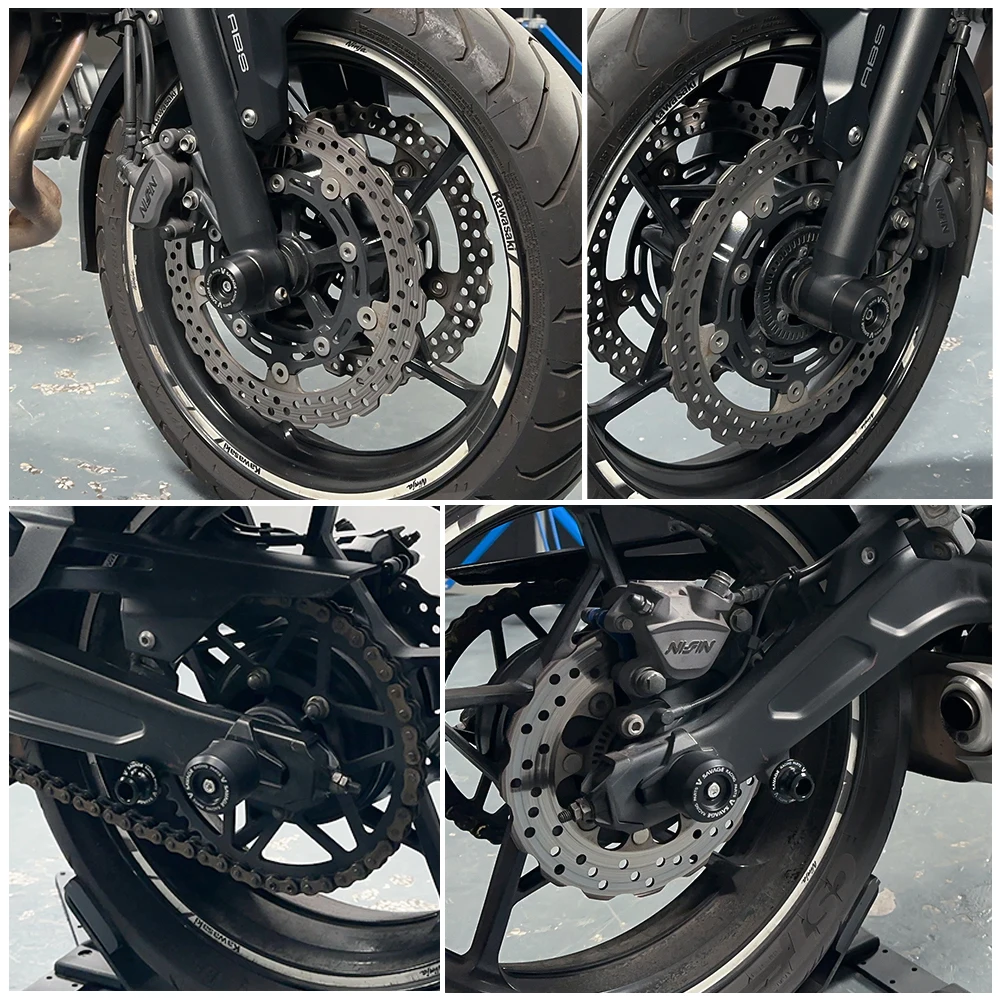 Slider Telaio In Alluminio CNC Per Kawasaki Z E Ninja - Protezione Anti-caduta E Antiurto Per Moto (colore Nero)